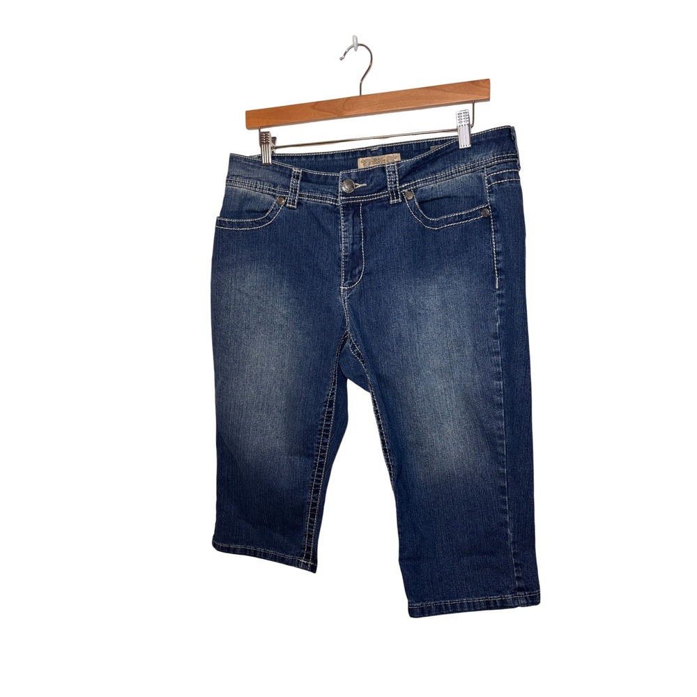 Nine West Shorts Womens 14 Blue Denim Brady Vintage America Collection Bottoms